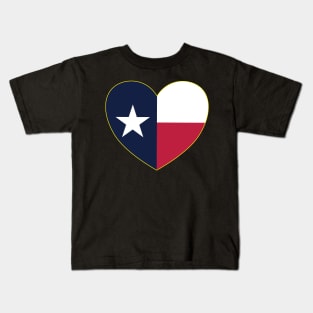 Texas Flag Heart Kids T-Shirt